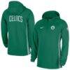 Boston Celtics Nike Authentic On Court Zone Quarter-Zip Dri-FIT Hoodie Jacket - - Front View