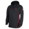 Houston Rockets Nike Authentic On Court Zone Quarter-Zip Dri-FIT Hoodie Jacket - Black - Back View