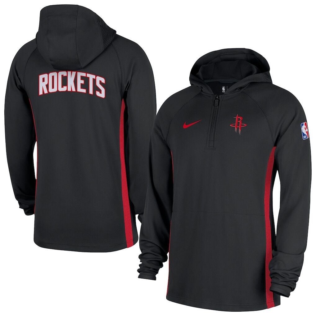 Houston Rockets Nike Authentic On Court Zone Quarter-Zip Dri-FIT Hoodie Jacket