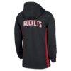 Houston Rockets Nike Authentic On Court Zone Quarter-Zip Dri-FIT Hoodie Jacket - Black - Side View