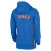 Oklahoma City Thunder Nike Authentic On Court Zone Quarter-Zip Dri-FIT Hoodie Jacket - Blue - Detail View