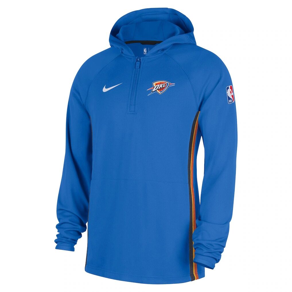 Oklahoma City Thunder Nike Authentic On Court Zone Quarter-Zip Dri-FIT Hoodie Jacket