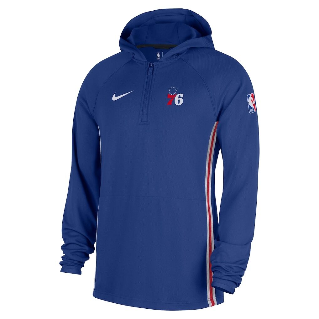 Philadelphia 76ers Nike Authentic On Court Zone Quarter-Zip Dri-FIT Hoodie Jacket