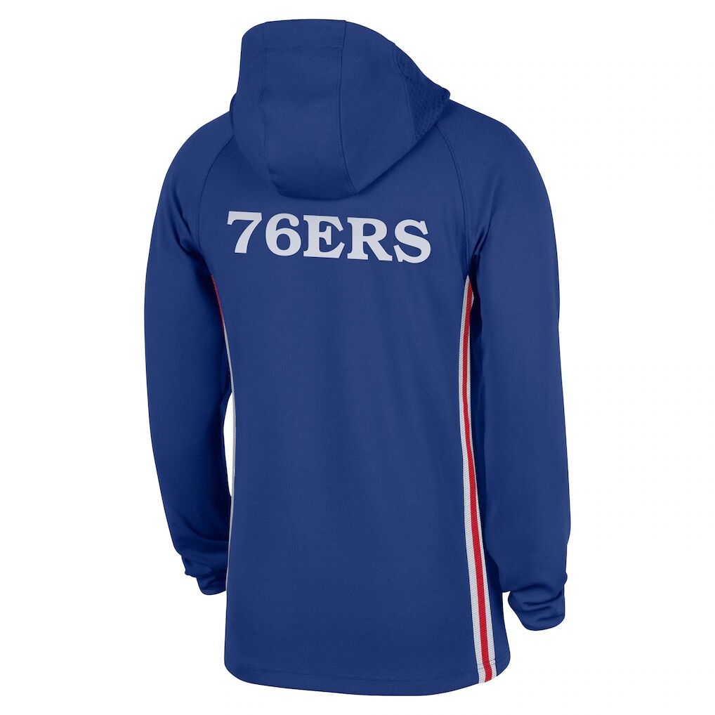 Philadelphia 76ers Nike Authentic On Court Zone Quarter-Zip Dri-FIT Hoodie Jacket