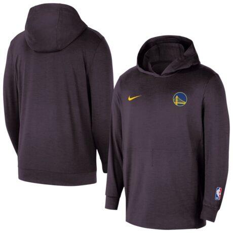 Golden State Warriors Nike Authentic Practice Yoga Restore Dri-Fit Pullover Hoodie - Black - Front View