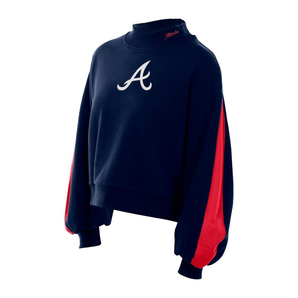 Atlanta Braves New Era Women’s Mock Neck Balloon Sleeve Sweatshirt