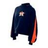 Houston Astros New Era Women's Mock Neck Balloon Sleeve Sweatshirt - Navy - Side View