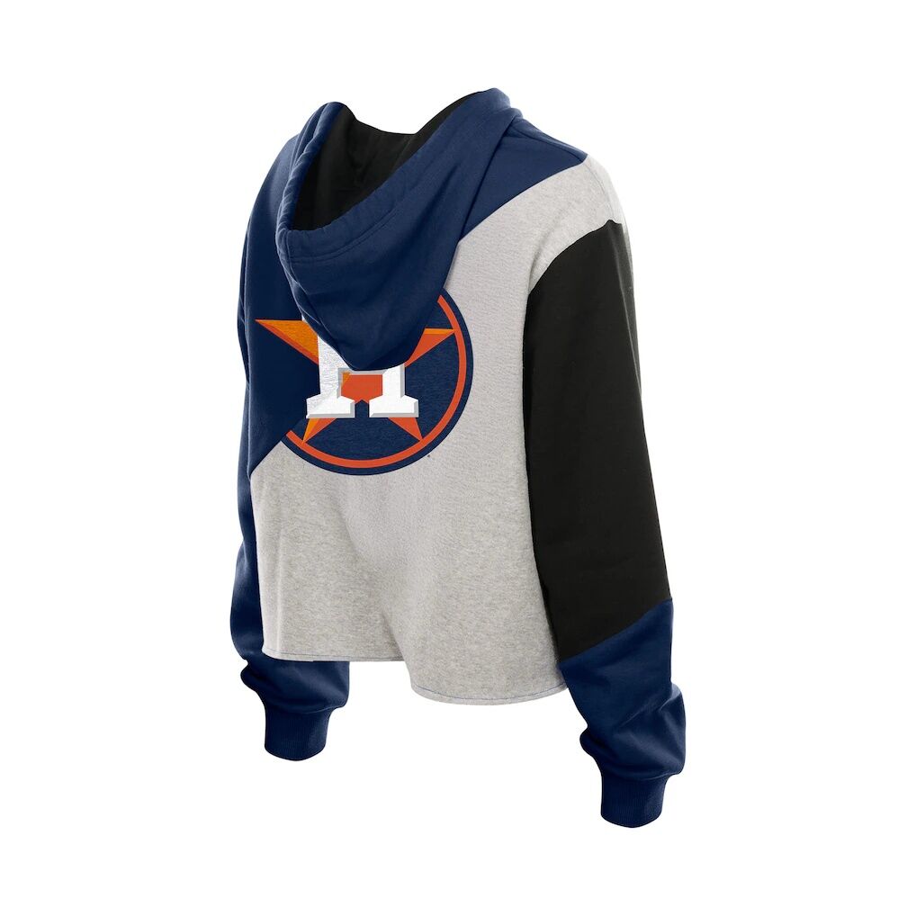 Houston Astros New Era Women’s Upcycled Color Block Cropped Boxy Hoodie