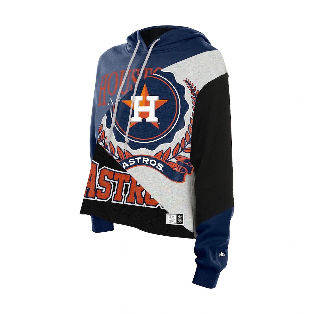 Houston Astros New Era Women’s Upcycled Color Block Cropped Boxy Hoodie