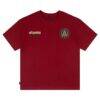 Atlanta United FC Live Breathe Futbol Unisex 5-Stripes T-Shirt - Red - Side View