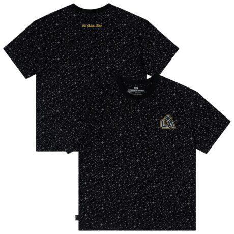 LA Galaxy Live Breathe Futbol Unisex Supernova T-Shirt - Black - Front View