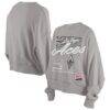Las Vegas Aces New Era Women's Oversized Mineral Wash Sweatshirt - Silver - Front View