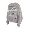 Las Vegas Aces New Era Women's Oversized Mineral Wash Sweatshirt - Silver - Side View