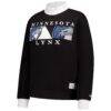 Minnesota Lynx New Era Women's Split Cropped Mock Neck Sweatshirt - Black - Side View