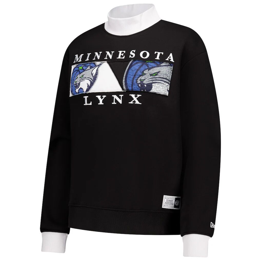 Minnesota Lynx New Era Women's Split Cropped Mock Neck Sweatshirt