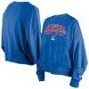 New York Rangers New Era Girls Youth Flip Sequin Sweatshirt - Blue - Front View