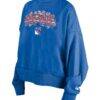New York Rangers New Era Girls Youth Flip Sequin Sweatshirt - Blue - Side View