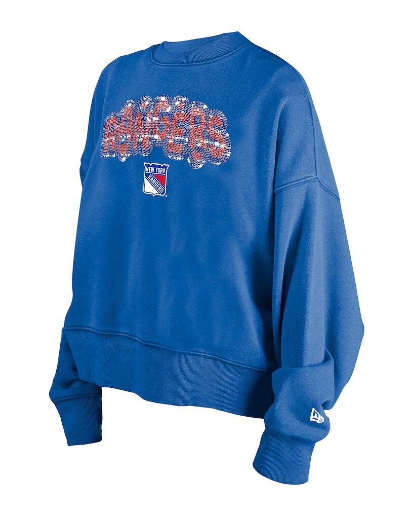 New York Rangers New Era Girls Youth Flip Sequin Sweatshirt