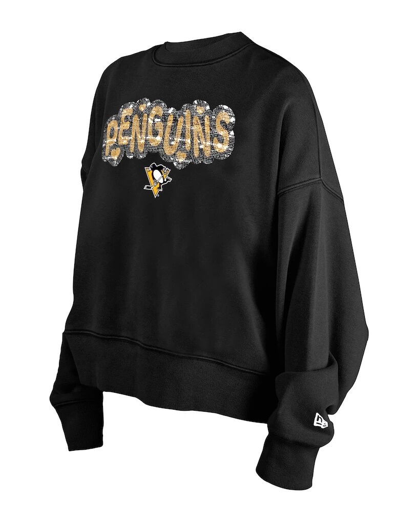 Pittsburgh Penguins New Era Girls Youth Flip Sequin Sweatshirt