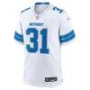 Kerby Joseph Detroit Lions Nike Game Jersey - White - Side View