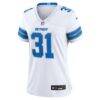 Kerby Joseph Detroit Lions Nike Women's Game Jersey - White - Side View
