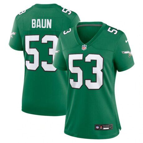 Zack Baun Philadelphia Eagles Nike Women's Alternate Game Jersey - Kelly Green - Front View