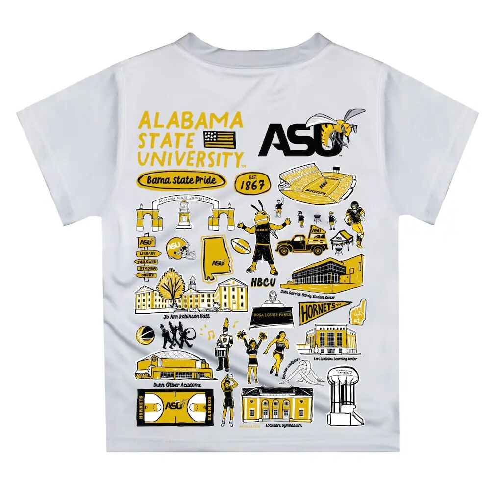 Alabama State Hornets Vive La Fete Youth Impressions Artwork T-Shirt