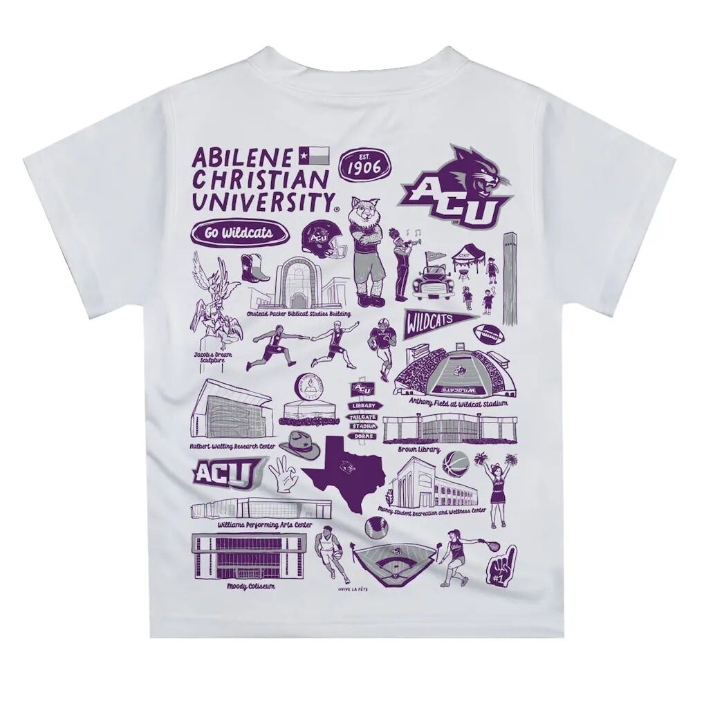 Abilene Christian University Wildcats Vive La Fete Youth Impressions Artwork T-Shirt