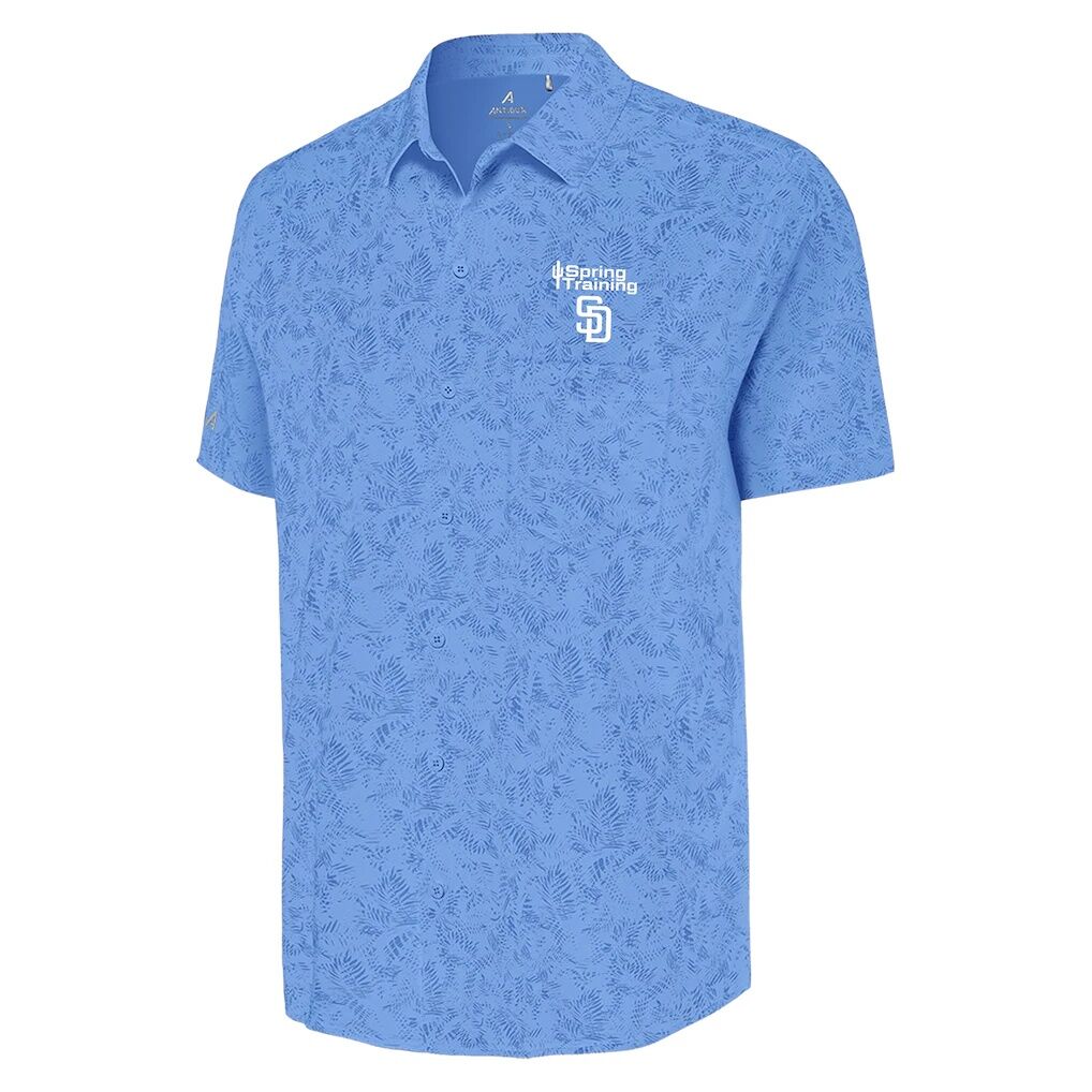 San Diego Padres Antigua Cactus Spring Training Lush Button-Up Shirt - Powder Blue