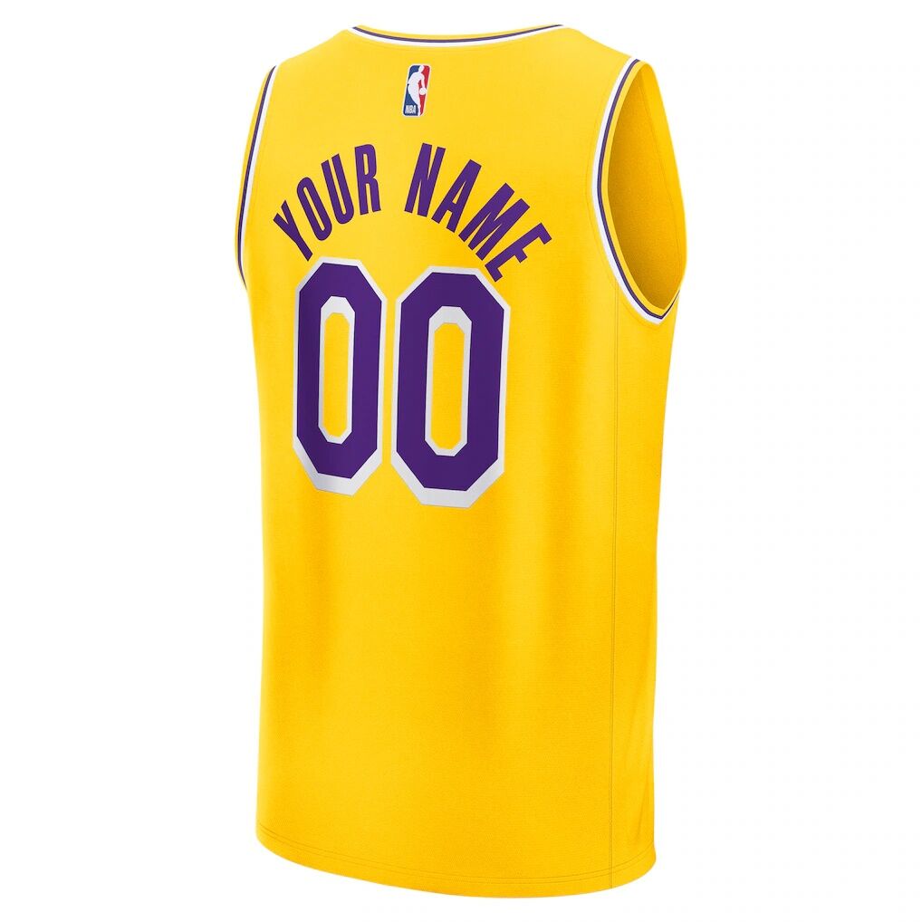 Los Angeles Lakers Fashion7 Youth Fast Break Custom Jersey - Icon Edition