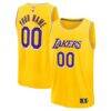 Los Angeles Lakers Fashion7 Youth Fast Break Custom Jersey - Gold - Front View