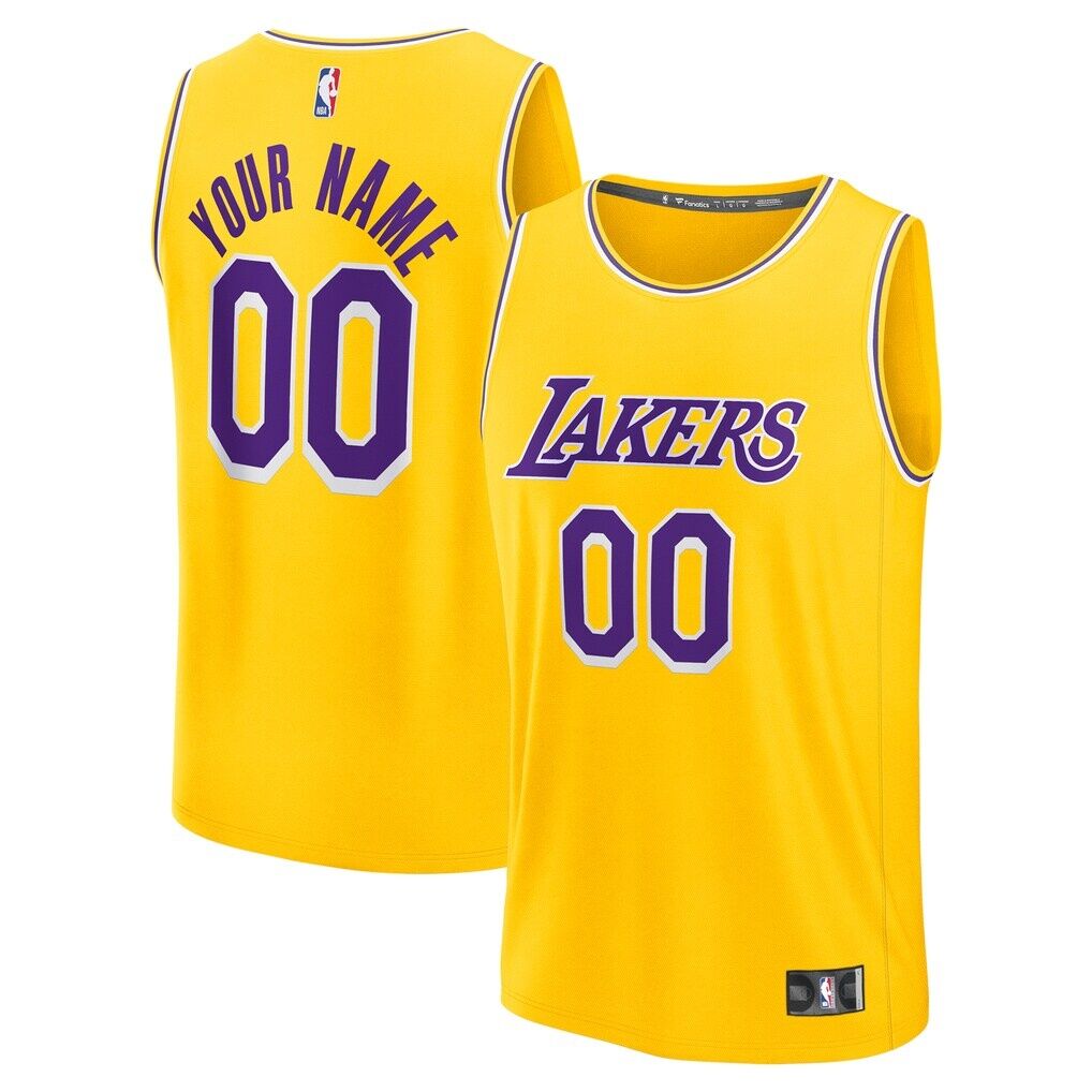 Los Angeles Lakers Fashion7 Youth Fast Break Custom Jersey - Icon Edition