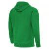 New York Knicks Antigua St. Patrick's Day Victory Raglan Pullover Hoodie - Kelly Green - Detail View