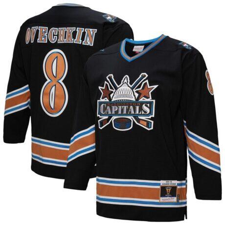 Alexander Ovechkin Washington Capitals Mitchell & Ness 2005/06 Power Play Jersey - Black - Front View