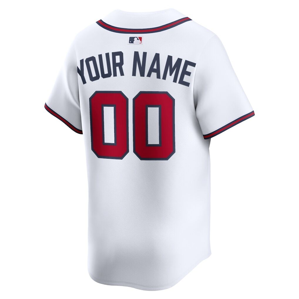 Atlanta Braves Nike Home Limited Custom Jersey