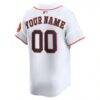 Houston Astros Nike Home Limited Custom Jersey - White - Detail View