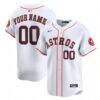 Houston Astros Nike Home Limited Custom Jersey - White - Front View