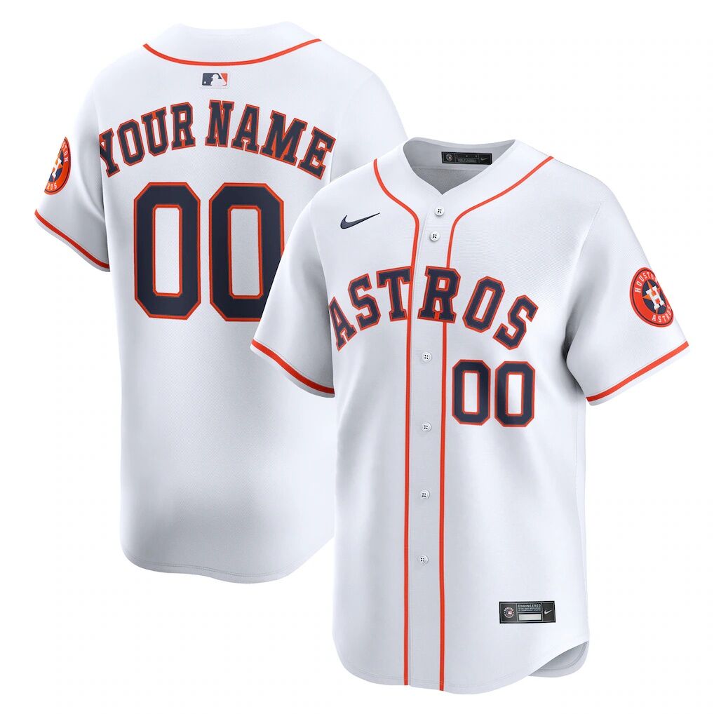 Houston Astros Nike Home Limited Custom Jersey