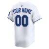 Kansas City Royals Nike Home Limited Custom Jersey - White - Detail View