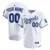 Kansas City Royals Nike Home Limited Custom Jersey - White - Front View