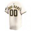 Milwaukee Brewers Nike Home Limited Custom Jersey - Cream - Detail View