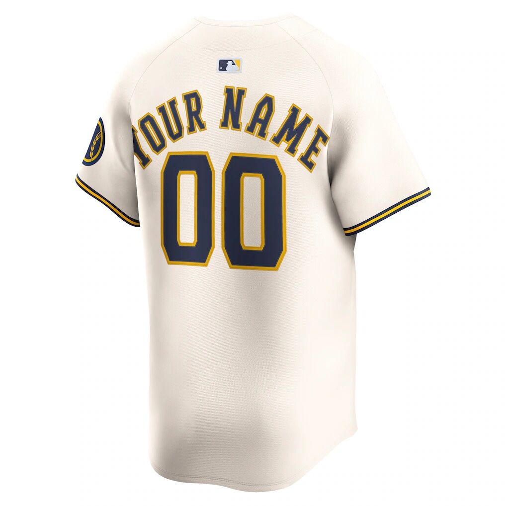 Milwaukee Brewers Nike Home Limited Custom Jersey