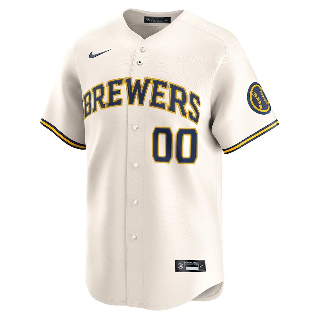 Milwaukee Brewers Nike Home Limited Custom Jersey