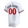 Minnesota Twins Nike Home Limited Custom Jersey - White - Detail View