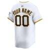 Pittsburgh Pirates Nike Home Limited Custom Jersey - White - Detail View
