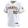 Pittsburgh Pirates Nike Home Limited Custom Jersey - White - Side View
