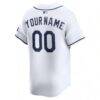 Tampa Bay Rays Nike Home Limited Custom Jersey - White - Detail View