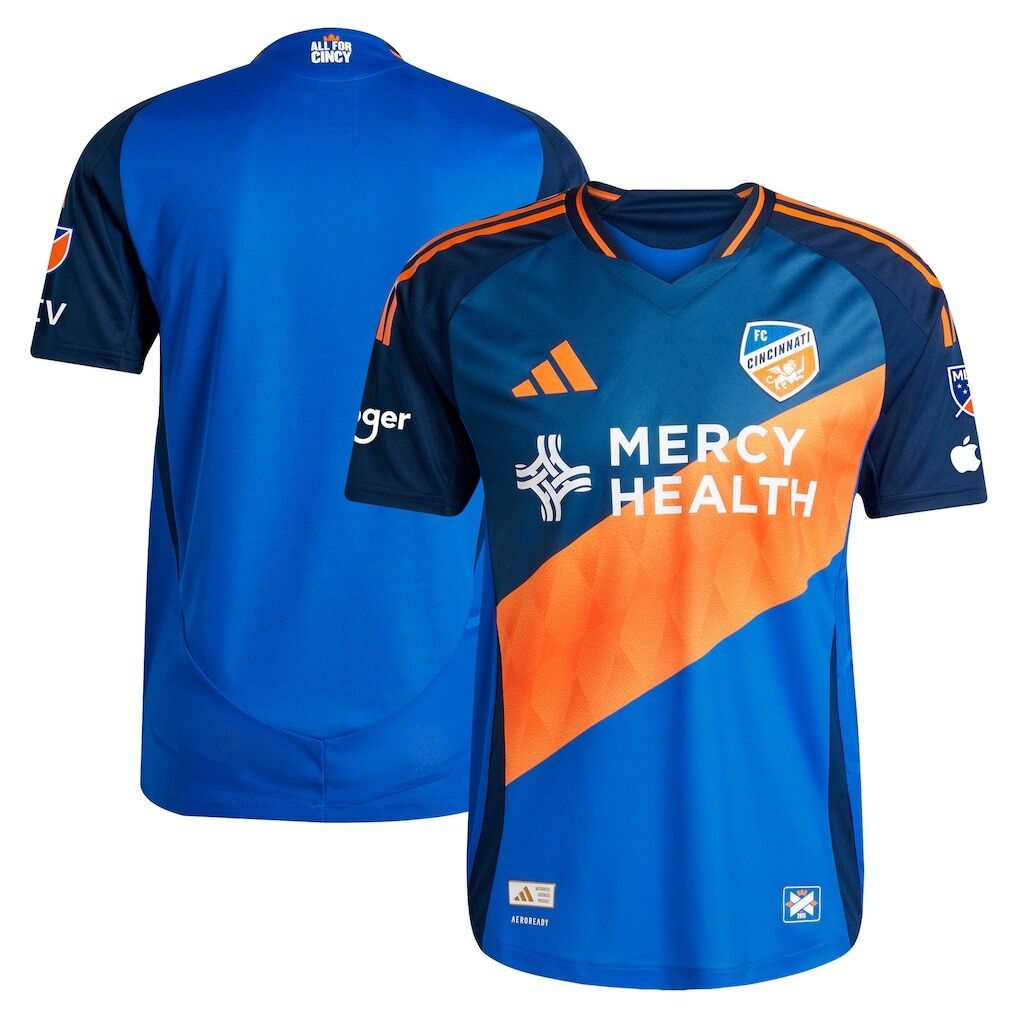 FC Cincinnati adidas 2025 Orange and Blue Legacy Kit Authentic Jersey