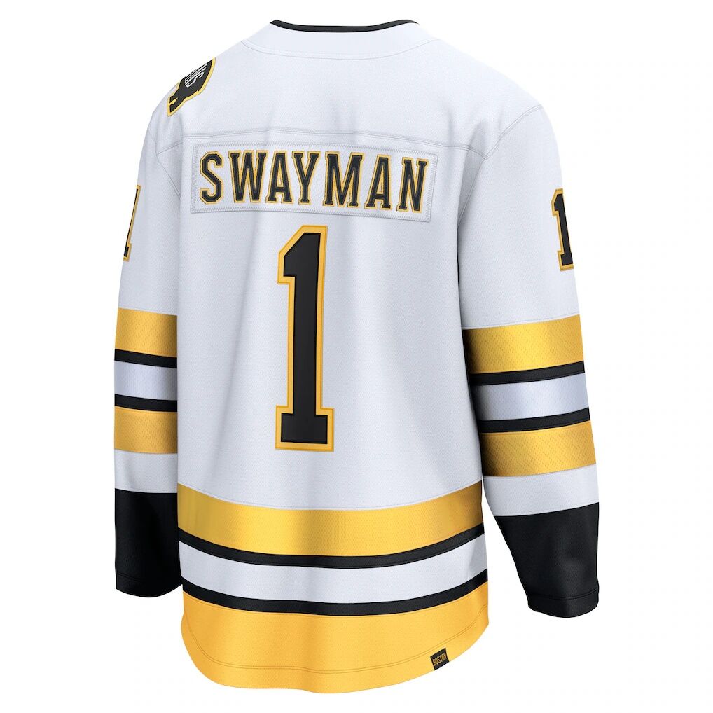 Jeremy Swayman Boston Bruins Fashion7 Away Breakaway Player Jersey