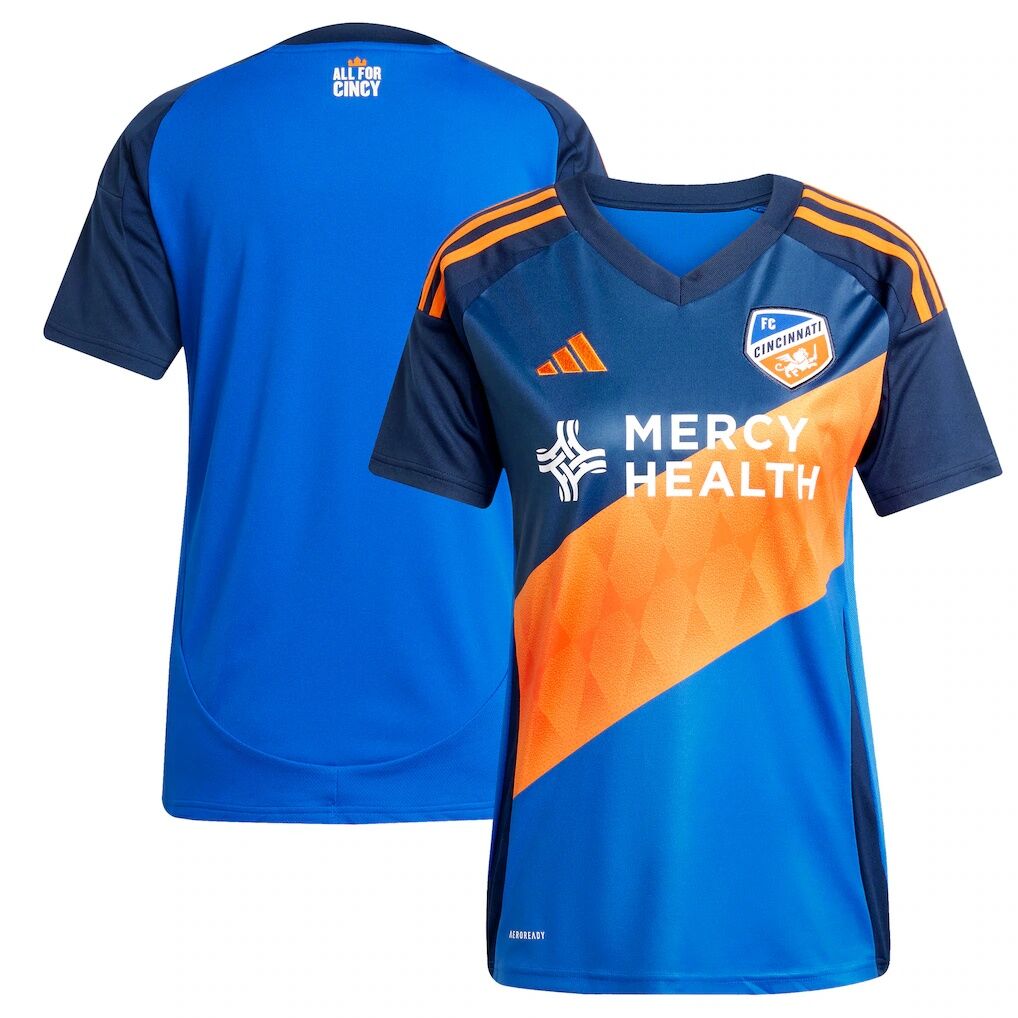 FC Cincinnati adidas Women's 2025 Orange and Blue Legacy Kit Replica Jersey